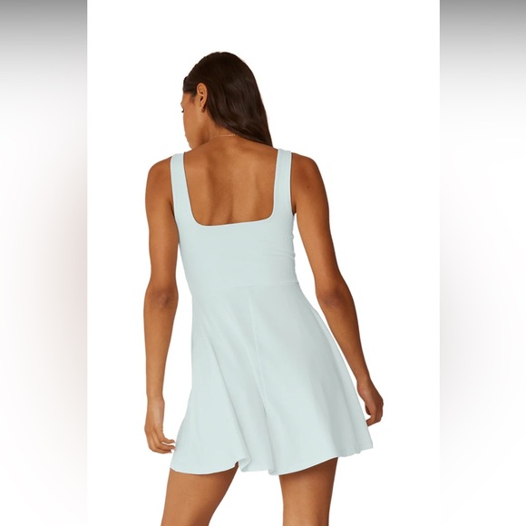 Beyond yoga charmed mini dress size small light blue pockets - Picture 2 of 9